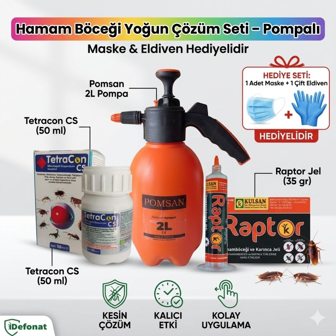 Hamam Böceği Yoğun Çözüm Seti – Pompalı