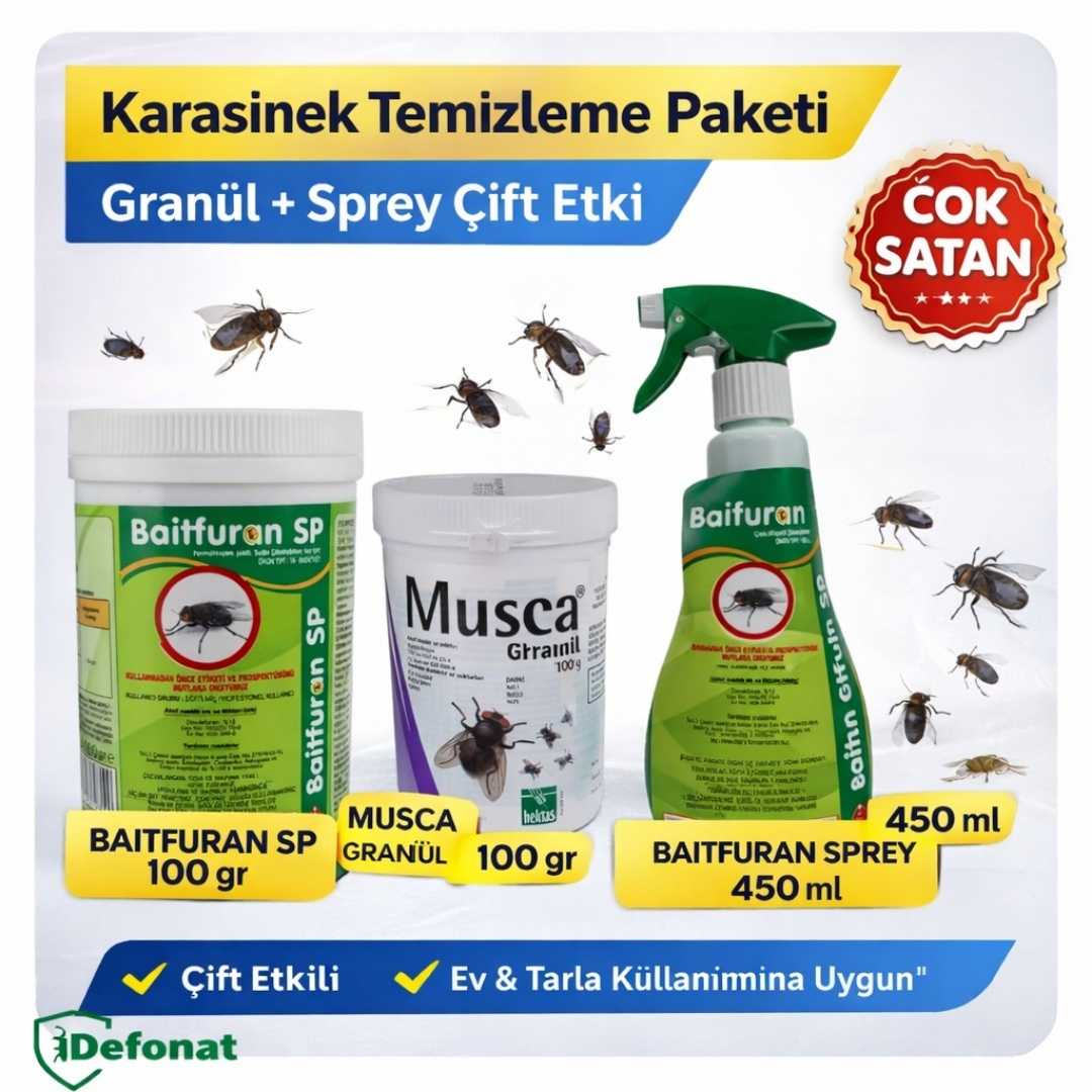Karasinek Temizleme Paketi – Granül + Sprey Çift Etki