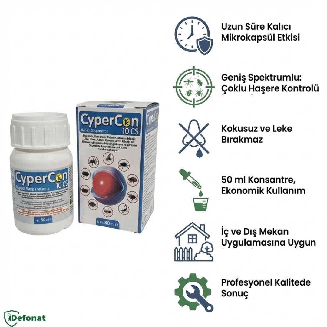 Cypercon 10 CS Mikrokapsül Haşere İlacı – 50 ml - Defonat