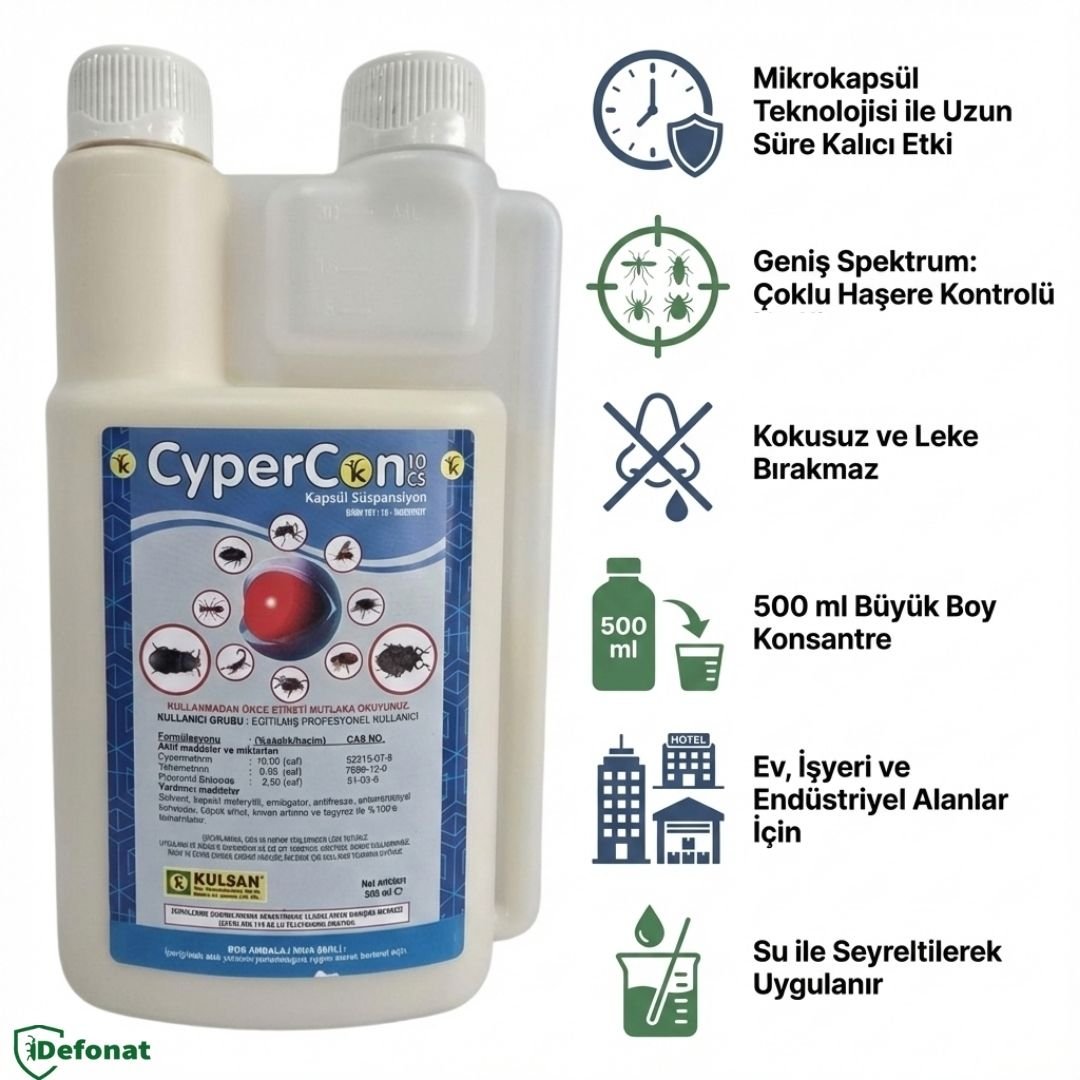 Cypercon 10 CS Mikrokapsül Haşere İlacı – 500 ml - Defonat