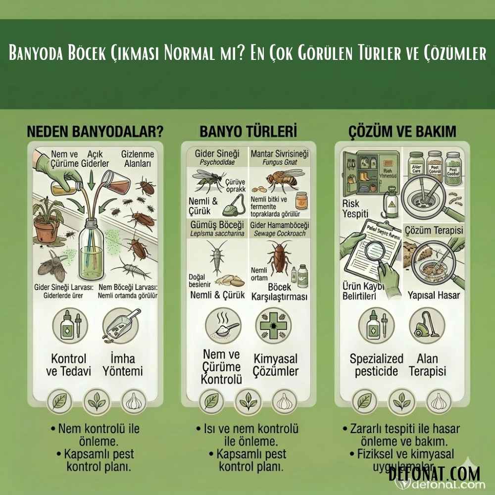 Banyoda Böcek Çıkması Normal mi? En Çok Görülen Türler ve Çözümler