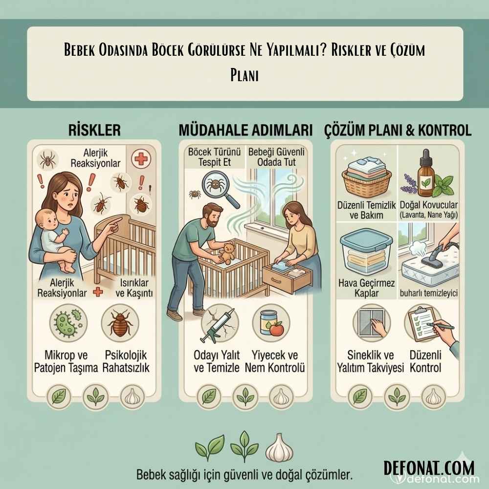 Bebek Odasında Böcek Görülürse Ne Yapılmalı? Riskler ve Çözüm Planı