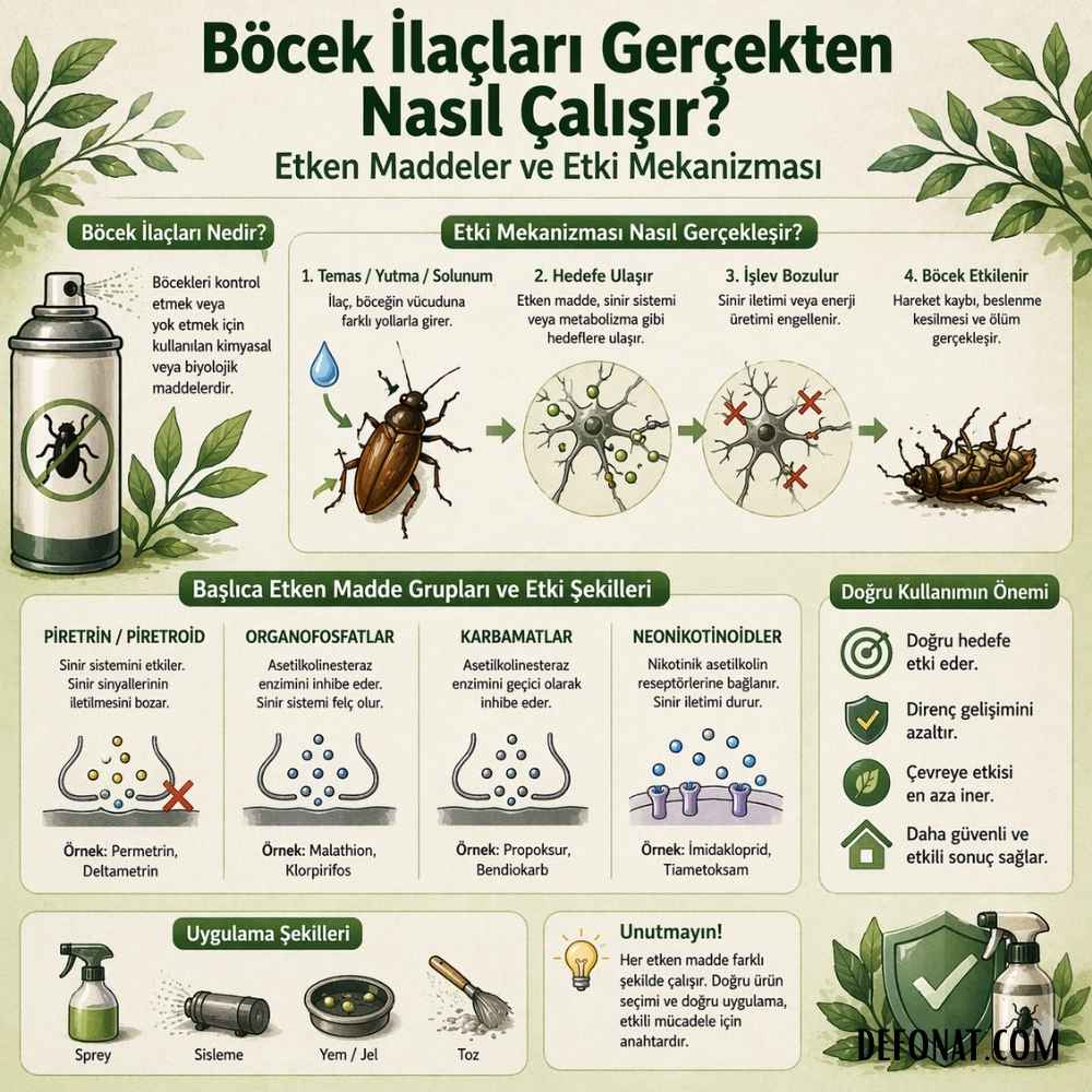 Böcek İlaçları Gerçekten Nasıl Çalışır? Etken Maddeler ve Etki Mekanizması