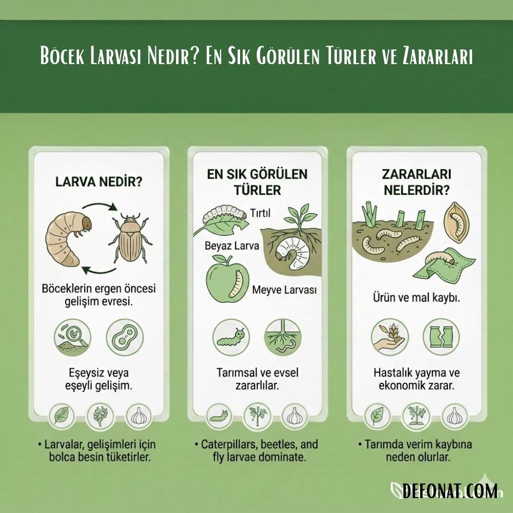 Böcek Larvası Nedir? En Sık Görülen Türler ve Zararları