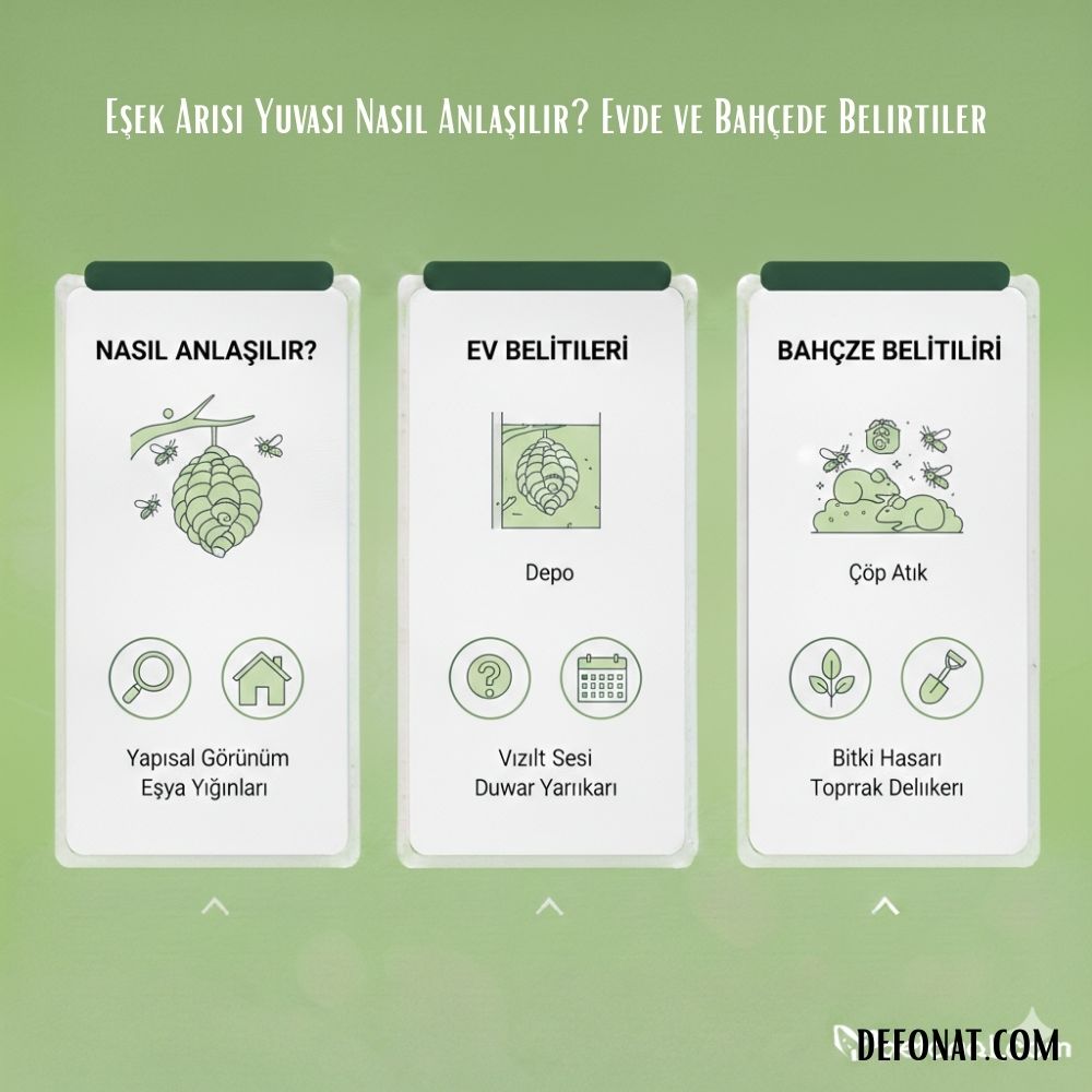 Eşek Arısı Yuvası Nasıl Anlaşılır? Evde ve Bahçede Belirtiler