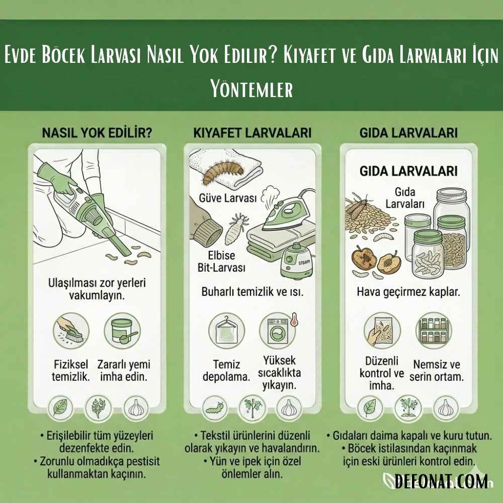 Evde Böcek Larvası Nasıl Yok Edilir? Kıyafet ve Gıda Larvaları İçin Yöntemler