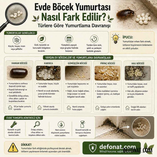 Evde Böcek Yumurtası Nasıl Fark Edilir? Türlere Göre Yumurtlama Davranışı