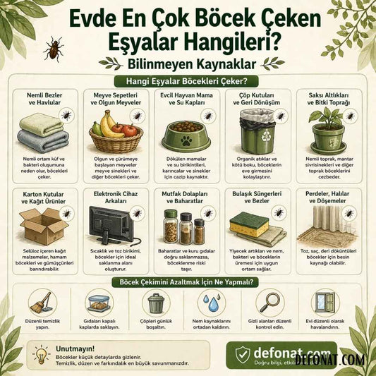 Evde En Çok Böcek Çeken Eşyalar Hangileri? Bilinmeyen Kaynaklar