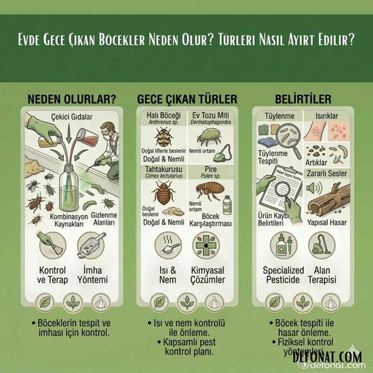 Evde Gece Çıkan Böcekler Neden Olur? Türleri Nasıl Ayırt Edilir?