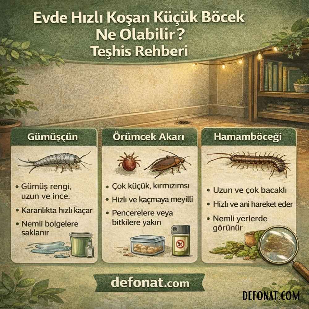 Evde Hızlı Koşan Küçük Böcek Ne Olabilir? Teşhis Rehberi