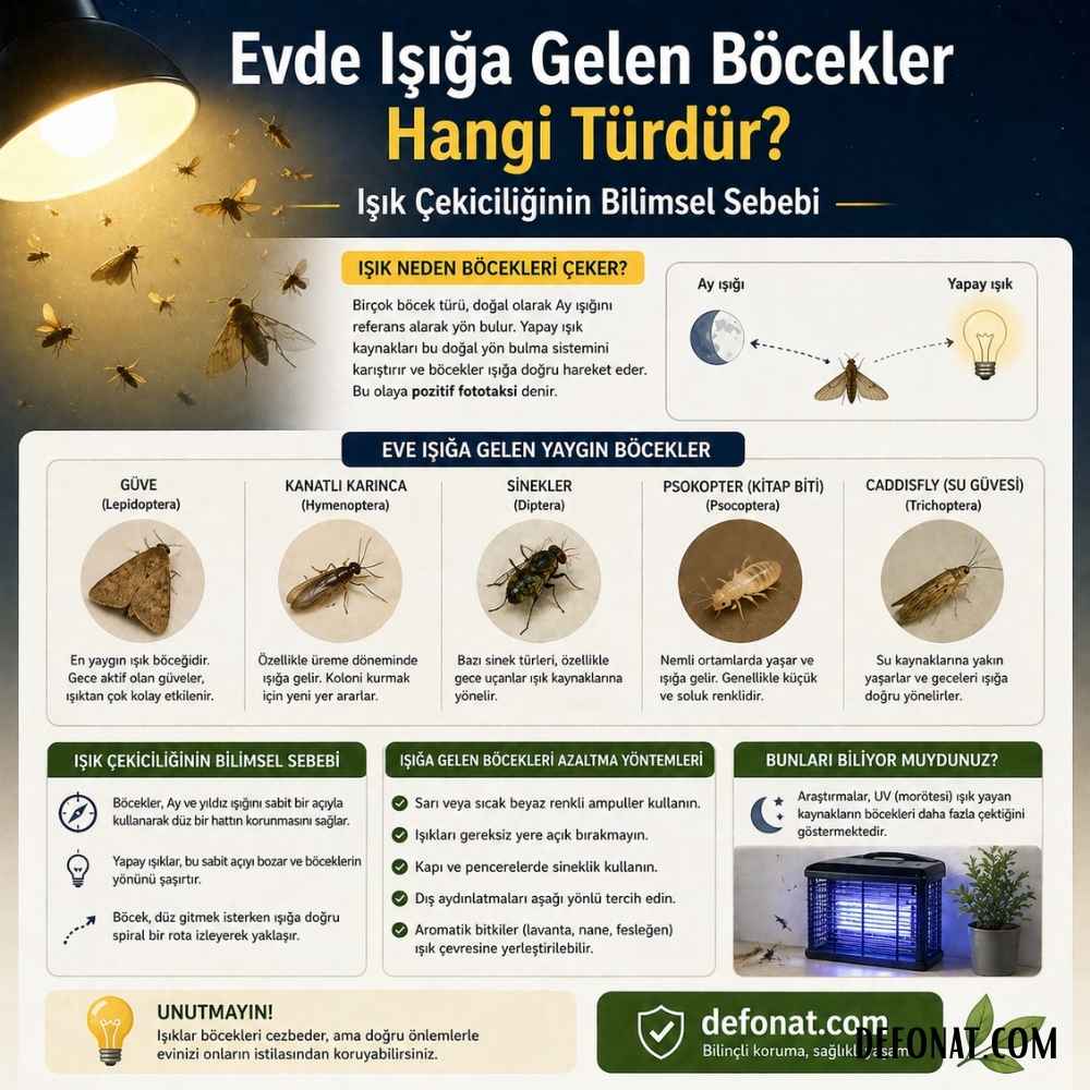 Evde Işığa Gelen Böcekler Hangi Türdür? Işık Çekiciliğinin Bilimsel Sebebi