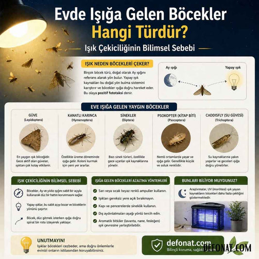 Evde Işığa Gelen Böcekler Hangi Türdür? Işık Çekiciliğinin Bilimsel Sebebi