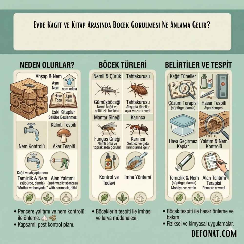 Evde Kağıt ve Kitap Arasında Böcek Görülmesi Ne Anlama Gelir?
