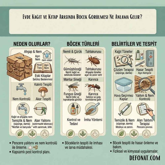 Evde Kağıt ve Kitap Arasında Böcek Görülmesi Ne Anlama Gelir?