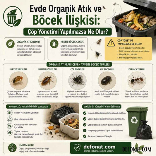 Evde Organik Atık ve Böcek İlişkisi: Çöp Yönetimi Yapılmazsa Ne Olur?