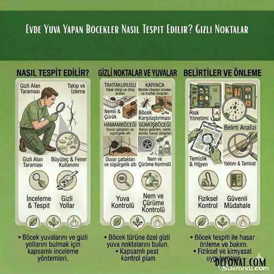 Evde Yuva Yapan Böcekler Nasıl Tespit Edilir? Gizli Noktalar
