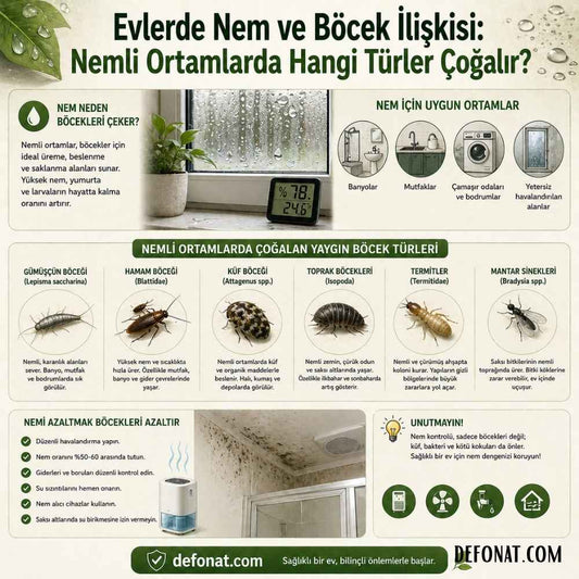 Evlerde Nem ve Böcek İlişkisi: Nemli Ortamlarda Hangi Türler Çoğalır?