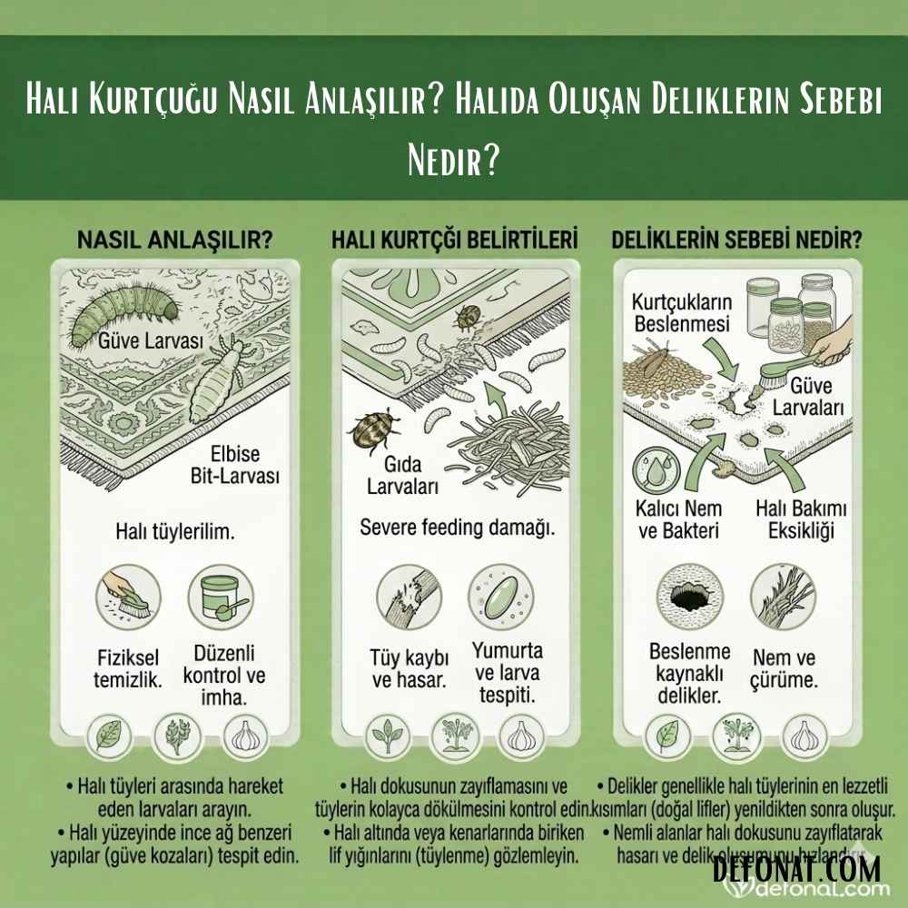 Halı Kurtçuğu Nasıl Anlaşılır? Halıda Oluşan Deliklerin Sebebi Nedir?