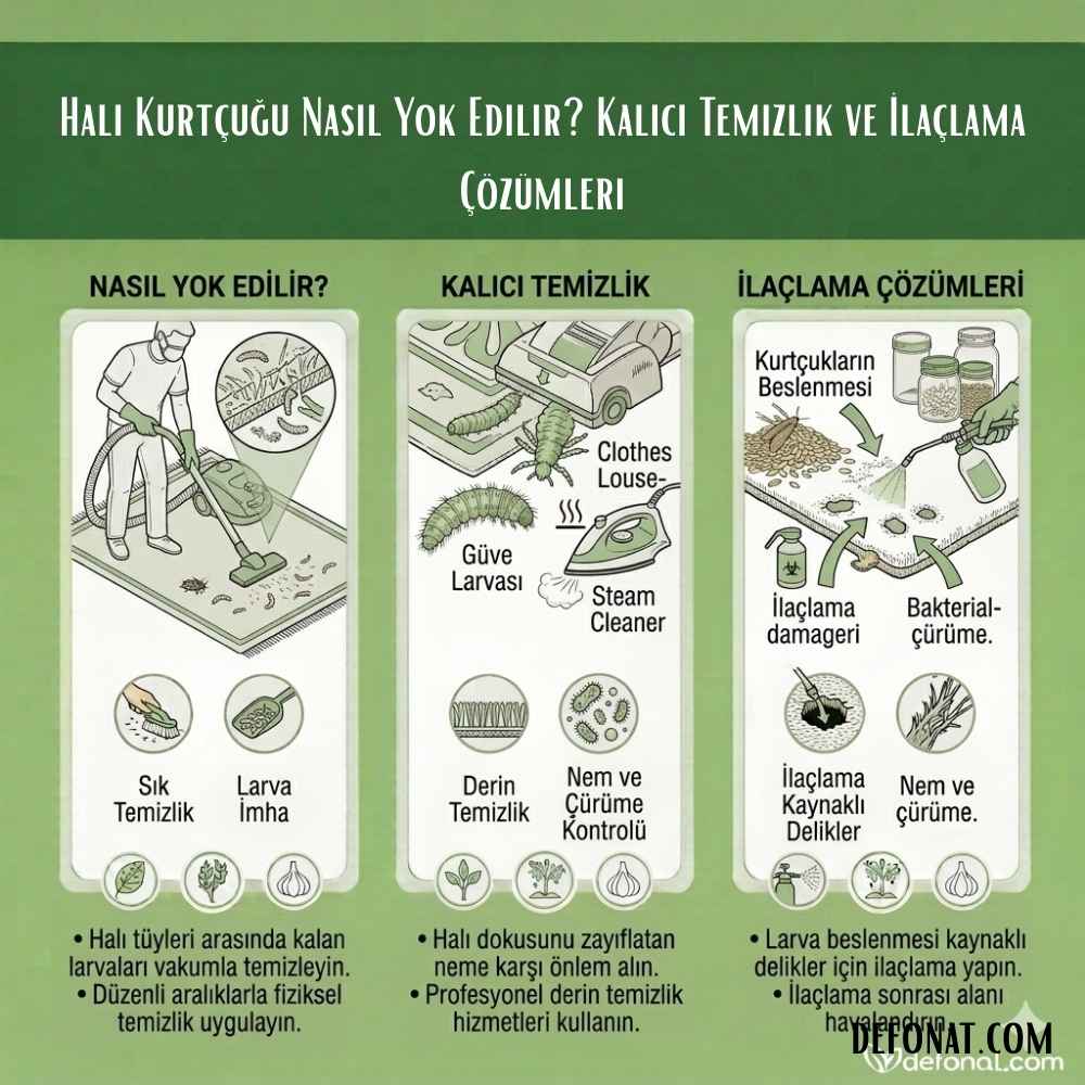 Halı Kurtçuğu Nasıl Yok Edilir? Kalıcı Temizlik ve İlaçlama Çözümleri
