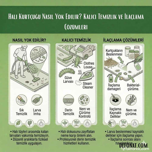 Halı Kurtçuğu Nasıl Yok Edilir? Kalıcı Temizlik ve İlaçlama Çözümleri