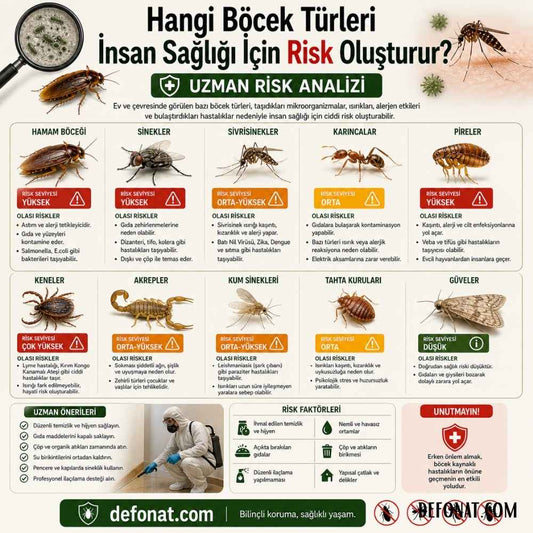 Hangi Böcek Türleri İnsan Sağlığı İçin Risk Oluşturur? Uzman Risk Analizi