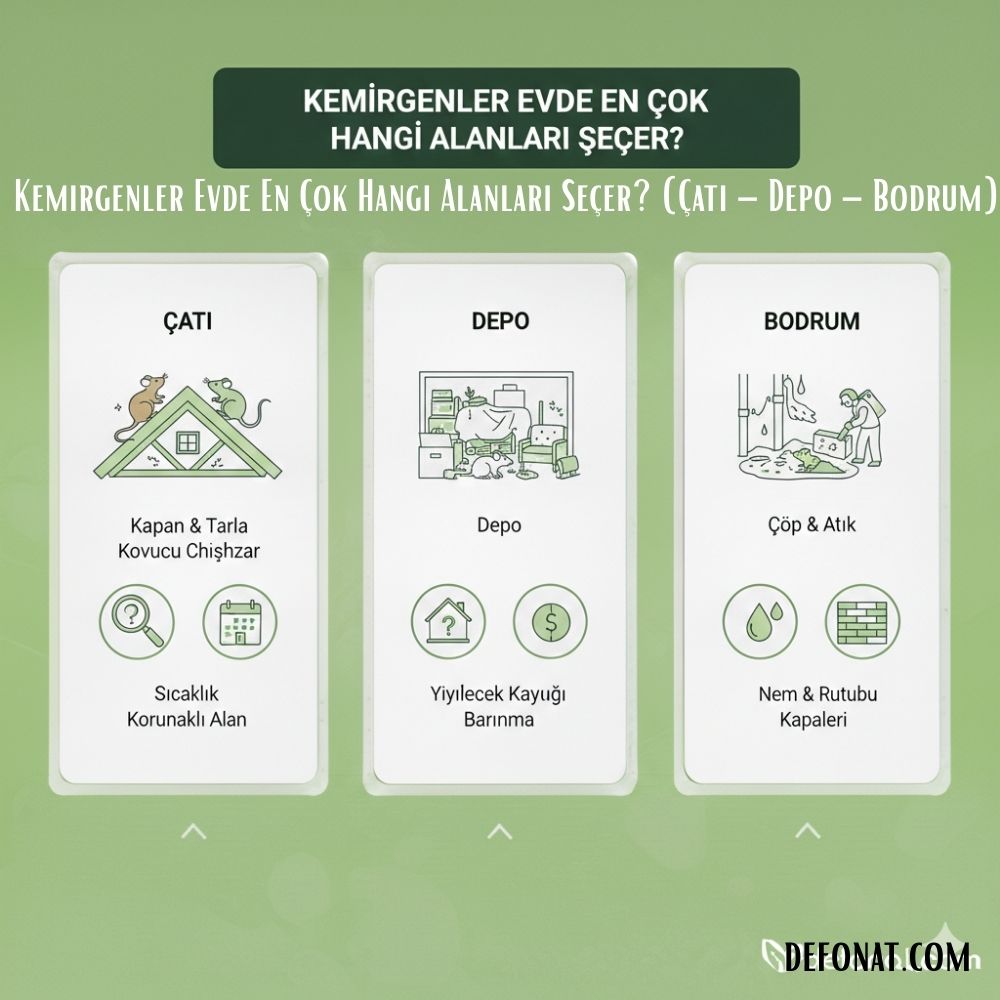 Kemirgenler Evde En Çok Hangi Alanları Seçer? (Çatı – Depo – Bodrum)
