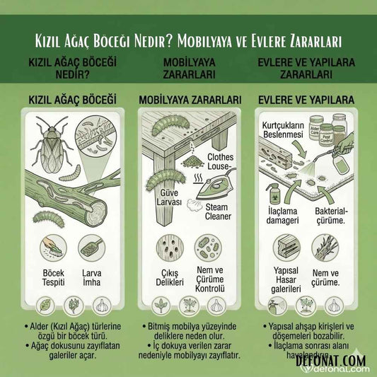 Kızıl Ağaç Böceği Nedir? Mobilyaya ve Evlere Zararları