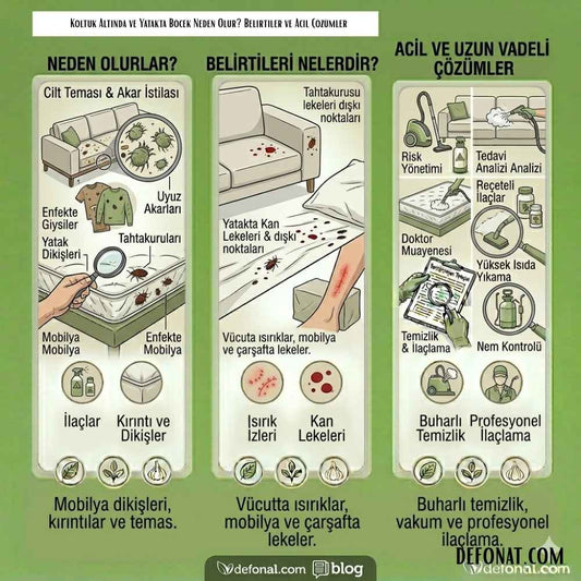 Koltuk Altında ve Yatakta Böcek Neden Olur? Belirtiler ve Acil Çözümler
