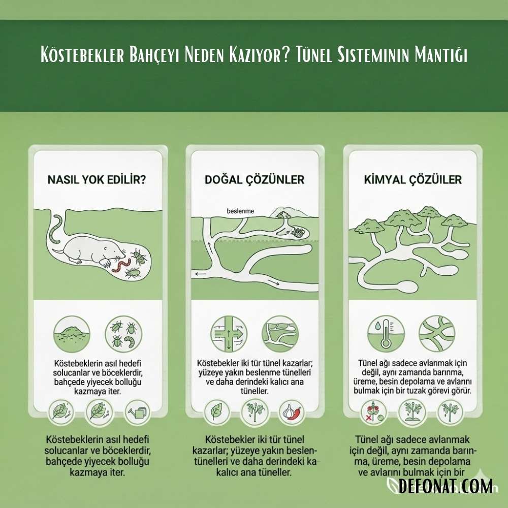 Köstebekler Bahçeyi Neden Kazıyor? Tünel Sisteminin Mantığı