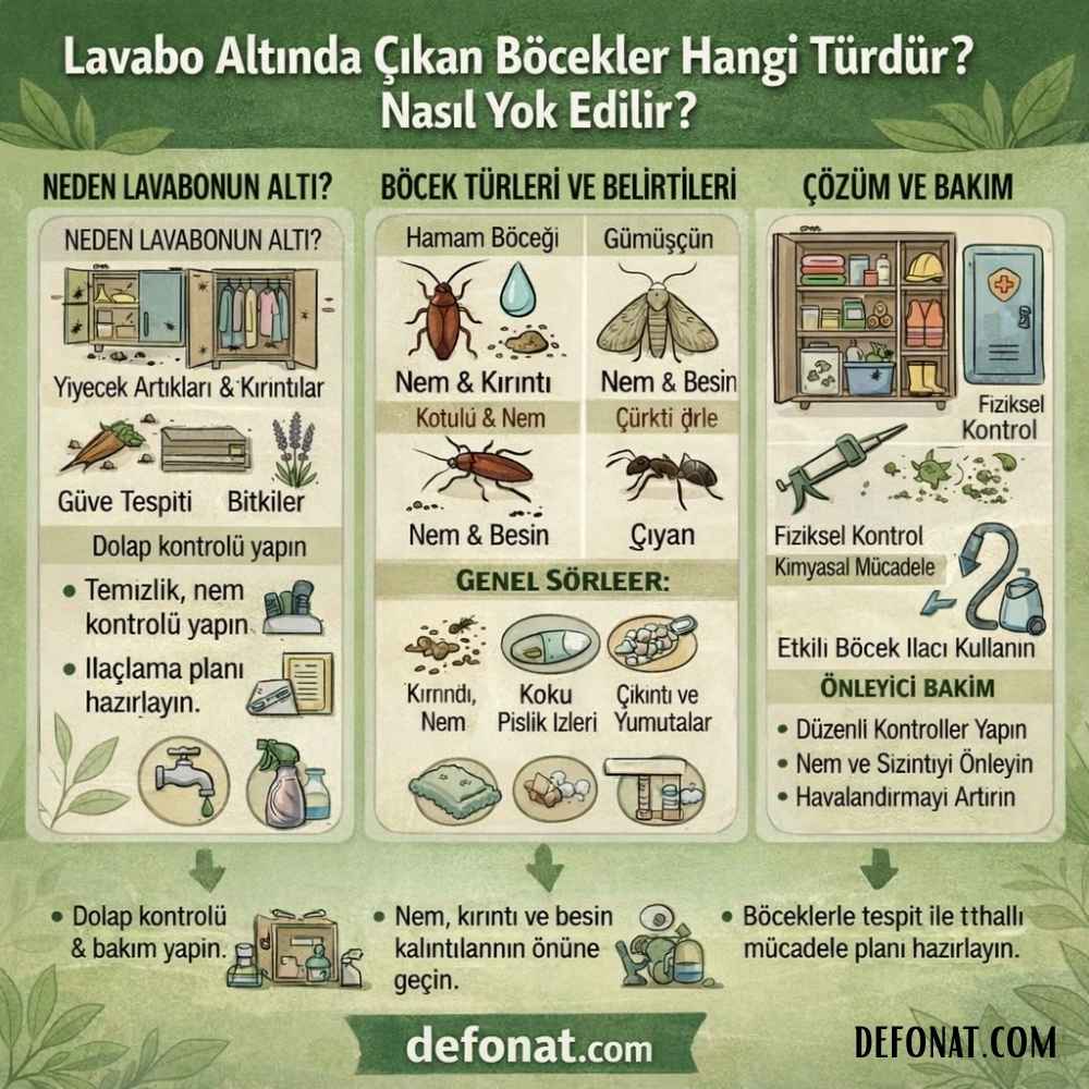 Lavabo Altında Çıkan Böcekler Hangi Türdür? Nasıl Yok Edilir?