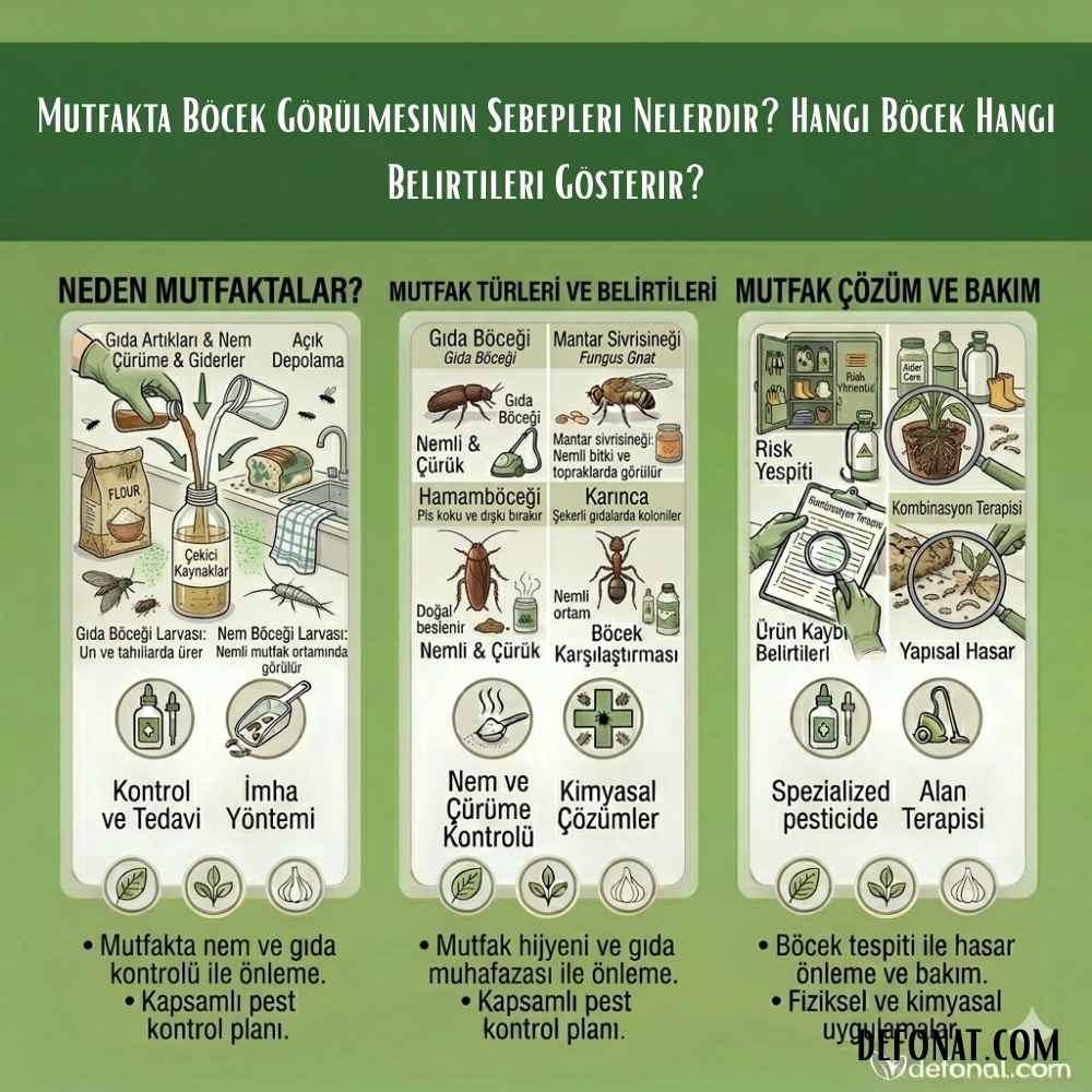 Mutfakta Böcek Görülmesinin Sebepleri Nelerdir? Hangi Böcek Hangi Belirtileri Gösterir?