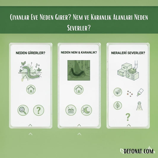 Çıyanlar Eve Neden Girer? Nem ve Karanlık Alanları Neden Severler? - Defonat
