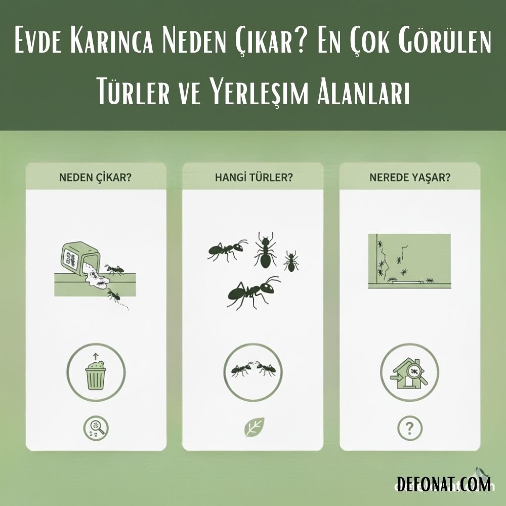 Evde Karınca Neden Çıkar? En Çok Görülen Türler ve Yerleşim Alanları - Defonat