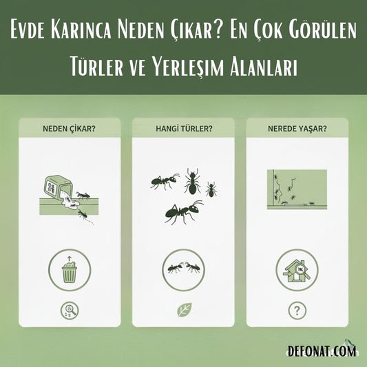Evde Karınca Neden Çıkar? En Çok Görülen Türler ve Yerleşim Alanları - Defonat
