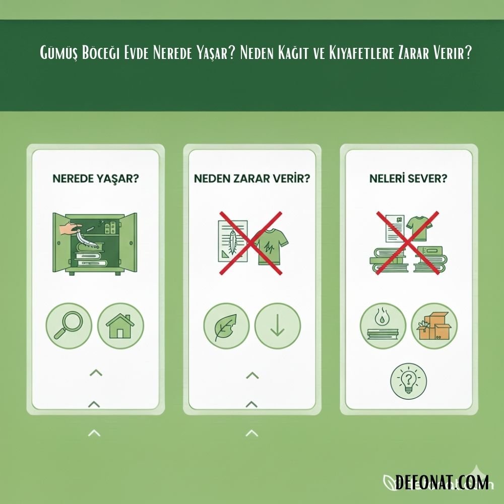 Gümüş Böceği Evde Nerede Yaşar? Neden Kağıt ve Kıyafetlere Zarar Verir? - Defonat