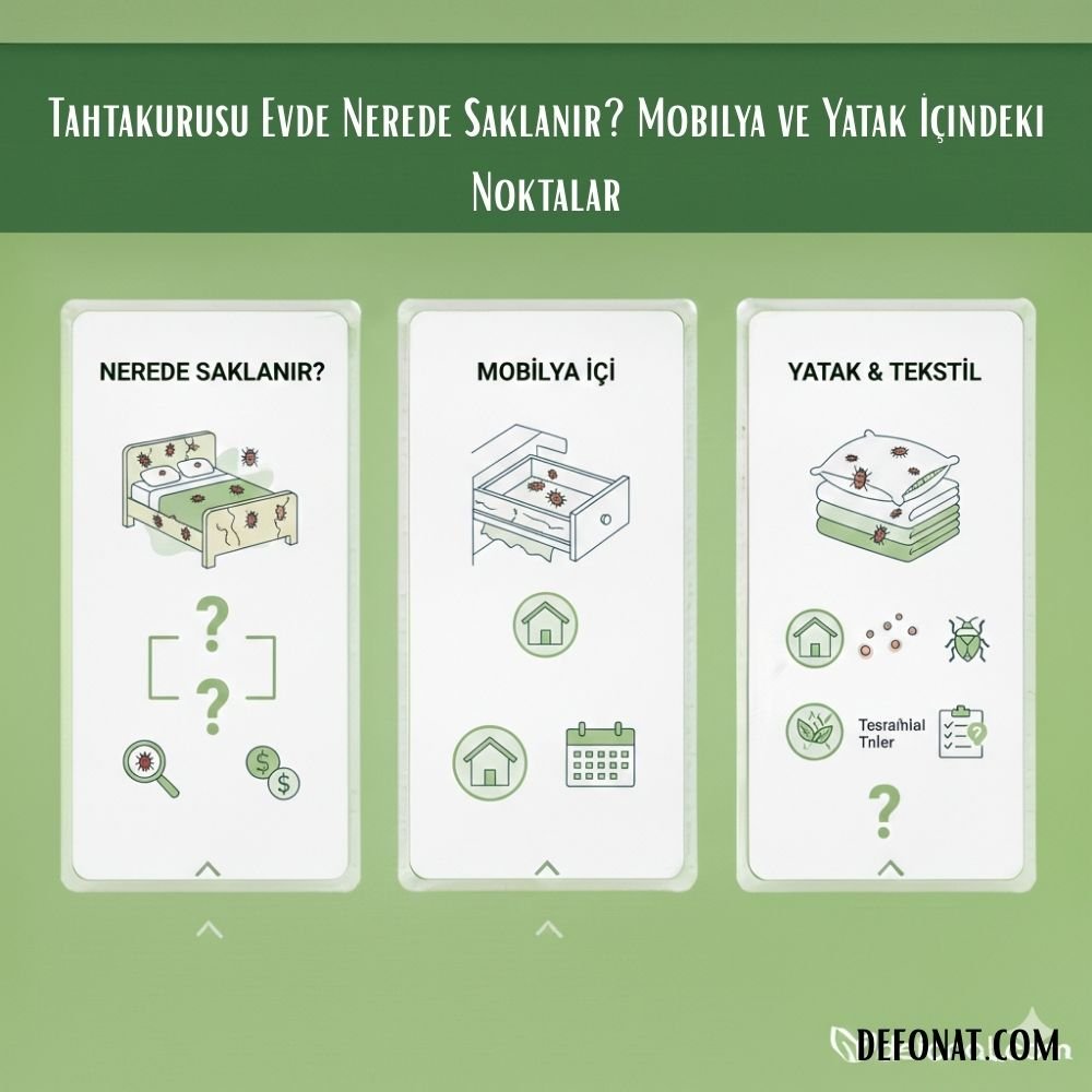 Tahtakurusu Evde Nerede Saklanır? Mobilya ve Yatak İçindeki Noktalar - Defonat