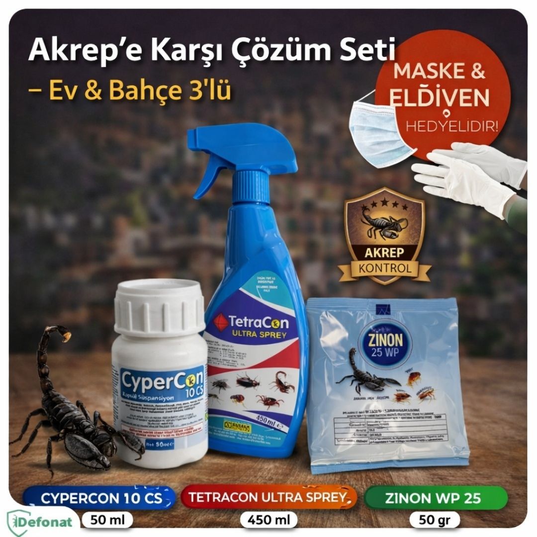 Akrep'e Karşı Çözüm Seti – Ev & Bahçe 3’lü