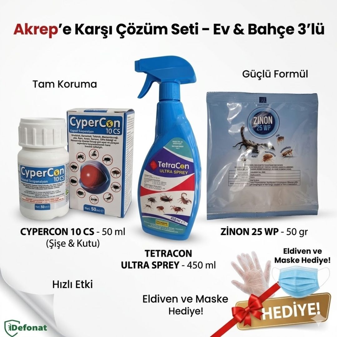 Akrep'e Karşı Çözüm Seti – Ev & Bahçe 3’lü