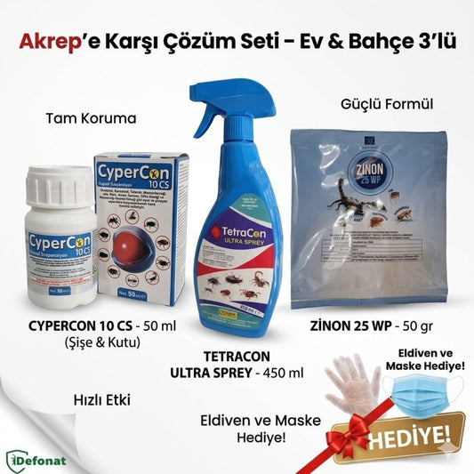 Akrep'e Karşı Çözüm Seti – Ev & Bahçe 3’lü