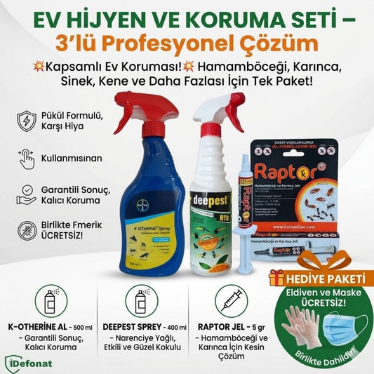Ev Hijyen ve Koruma Seti – 3’lü