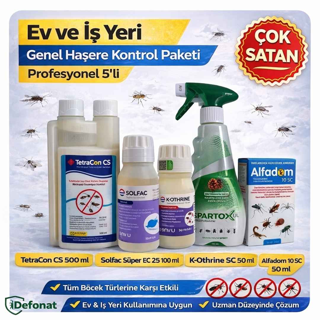 Ev ve İş Yeri Genel Haşere Kontrol Paketi – Profesyonel 5’li