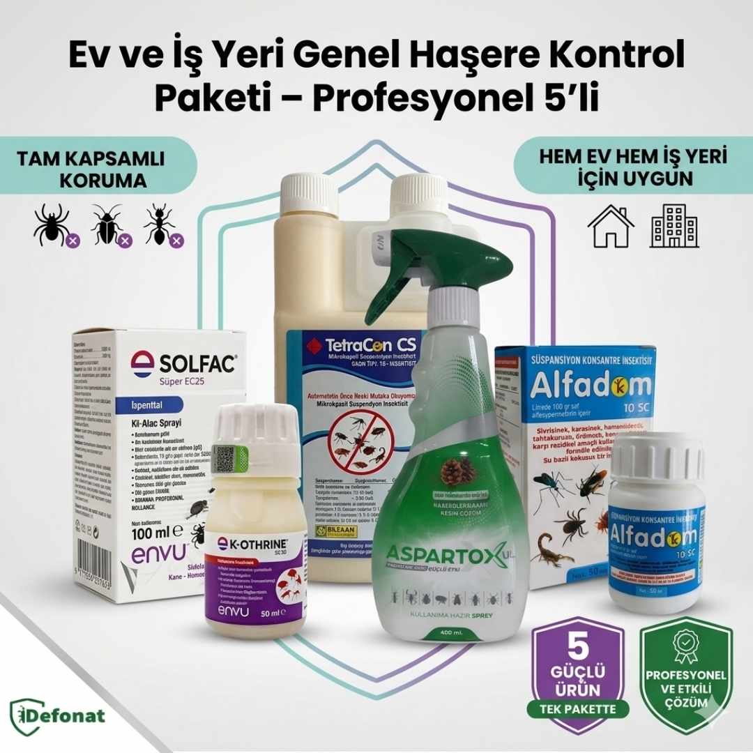 Ev ve İş Yeri Genel Haşere Kontrol Paketi – Profesyonel 5’li