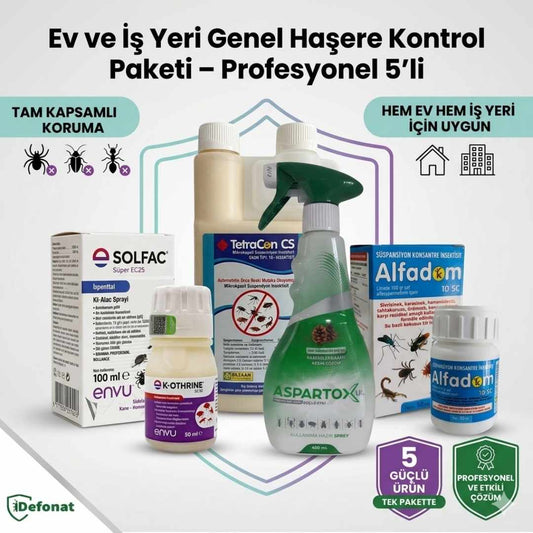 Ev ve İş Yeri Genel Haşere Kontrol Paketi – Profesyonel 5’li