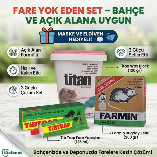 Fare Yok Eden Set – Bahçe Açık Alana Uygun