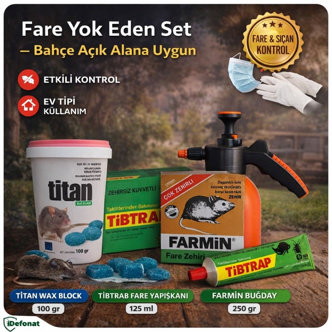 Fare Yok Eden Set – Bahçe Açık Alana Uygun