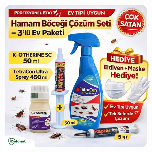 Hamam Böceği Çözüm Seti – 3’lü Ev Paketi