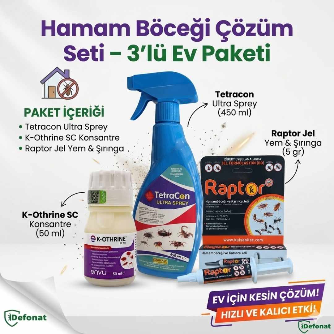 Hamam Böceği Çözüm Seti – 3’lü Ev Paketi