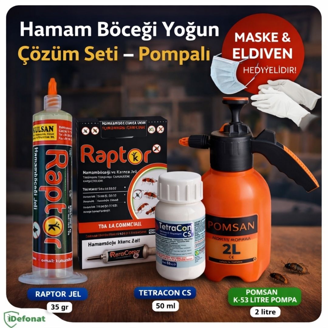 Hamam Böceği Yoğun Çözüm Seti – Pompalı