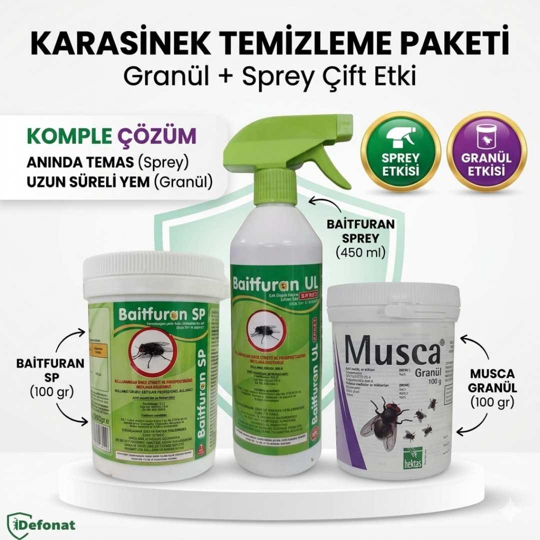 Karasinek Temizleme Paketi – Granül + Sprey Çift Etki