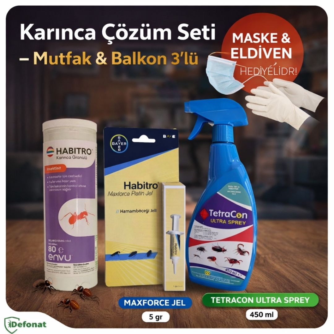 Karınca Çözüm Seti – Mutfak & Balkon 3’lü